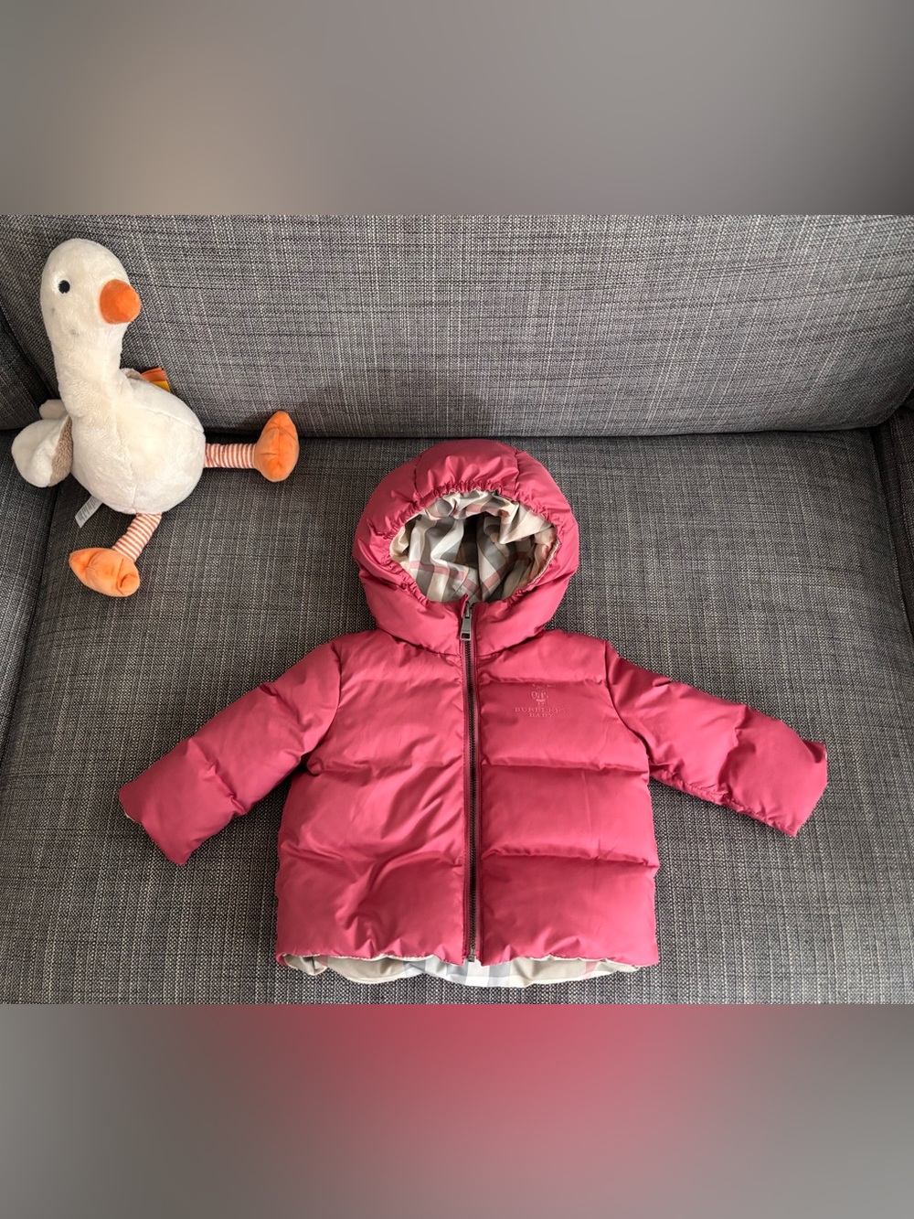 Burberry children's jacket interior label